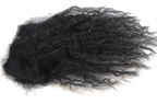 Queen Size Tibetan Mongolian Lamb Fur Blanket Set — Black