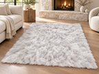 Grey Handcrafted Alpaca Fur Rug - 4' × 6'