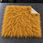 Mongolian/Tibetan Lamb Fur Sheepskin Plate - 2' × 2'