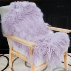 Tibetan Mongolian Lamb Fur Pelt Sheepskin — Light Lilac