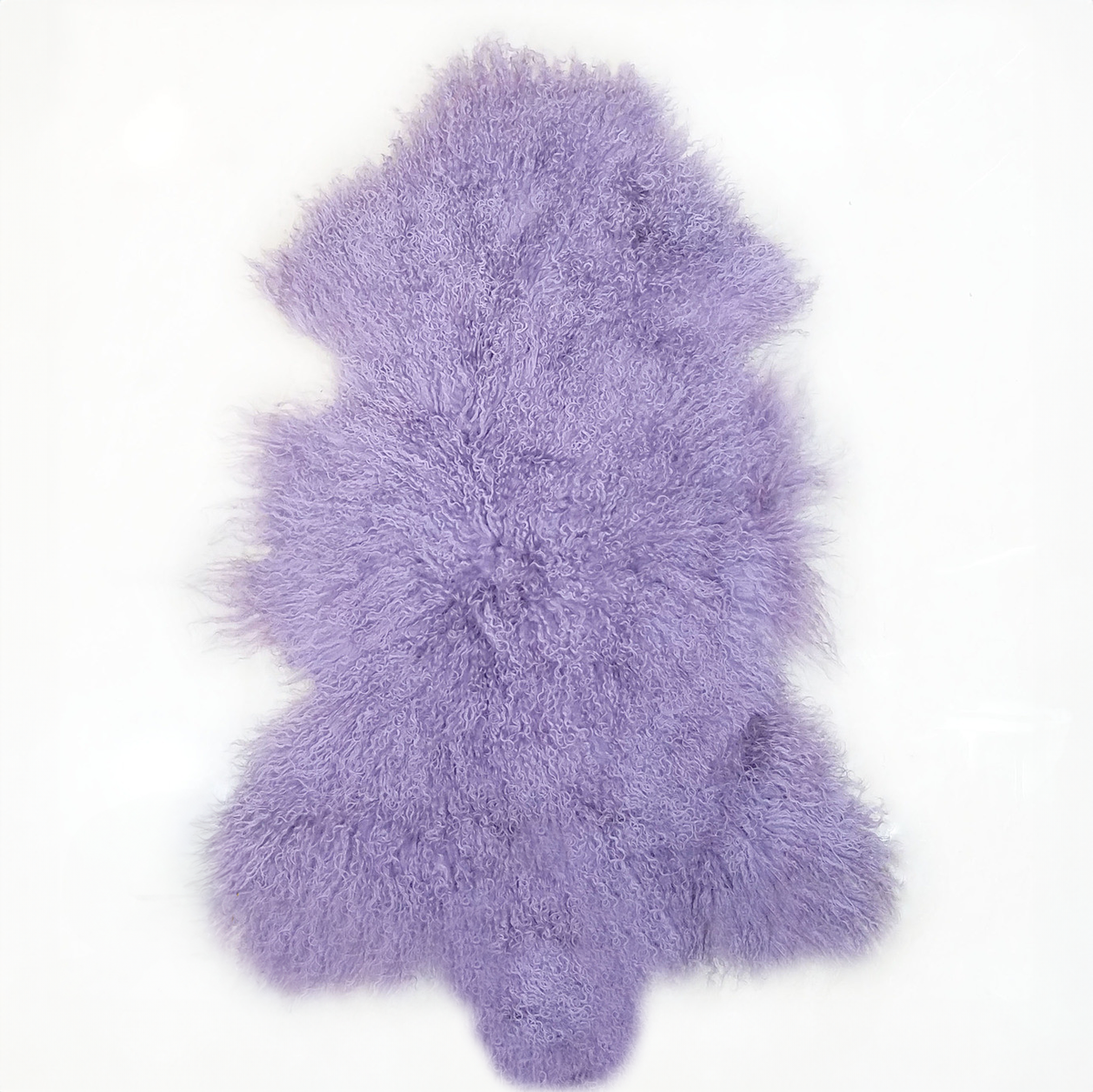 Tibetan Mongolian Lamb Fur Pelt Sheepskin — Lupine Purple