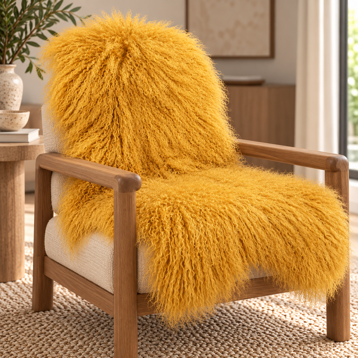 Mongolian/Tibetan Lamb Fur Pelt