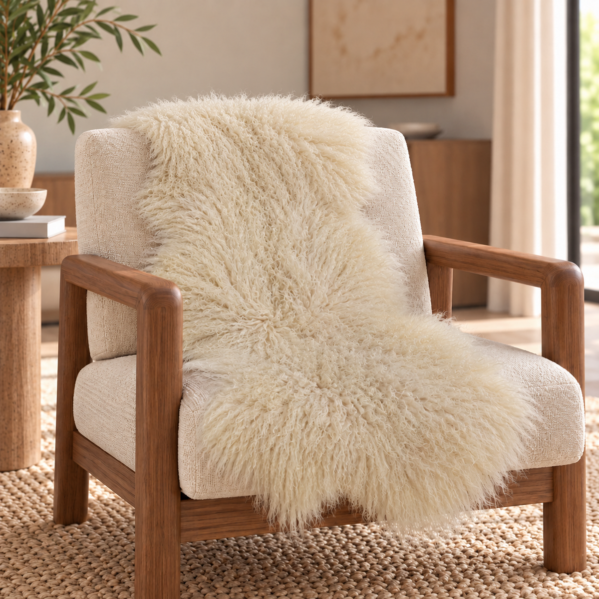 Mongolian/Tibetan Lamb Fur Pelt