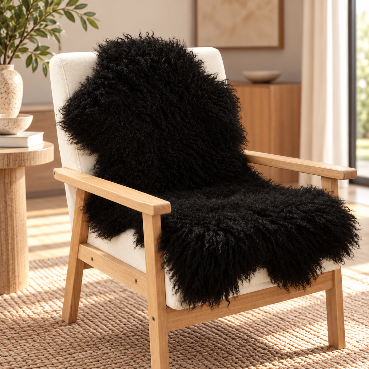 Mongolian/Tibetan Lamb Fur Pelt