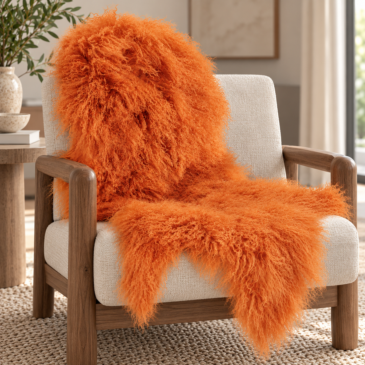 Mongolian/Tibetan Lamb Fur Pelt