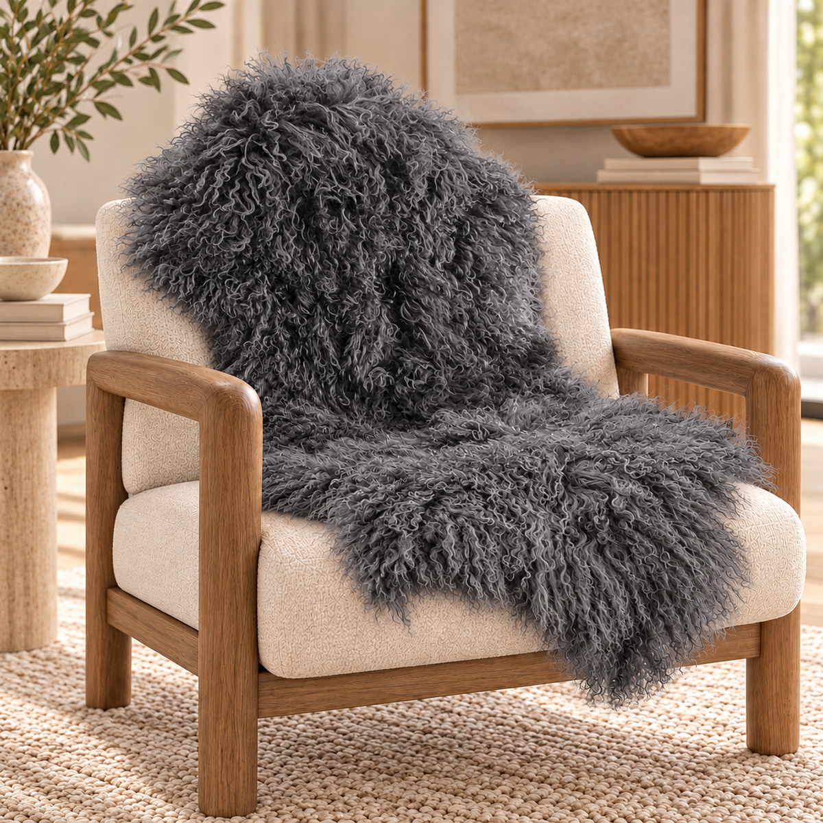 Mongolian/Tibetan Lamb Fur Pelt