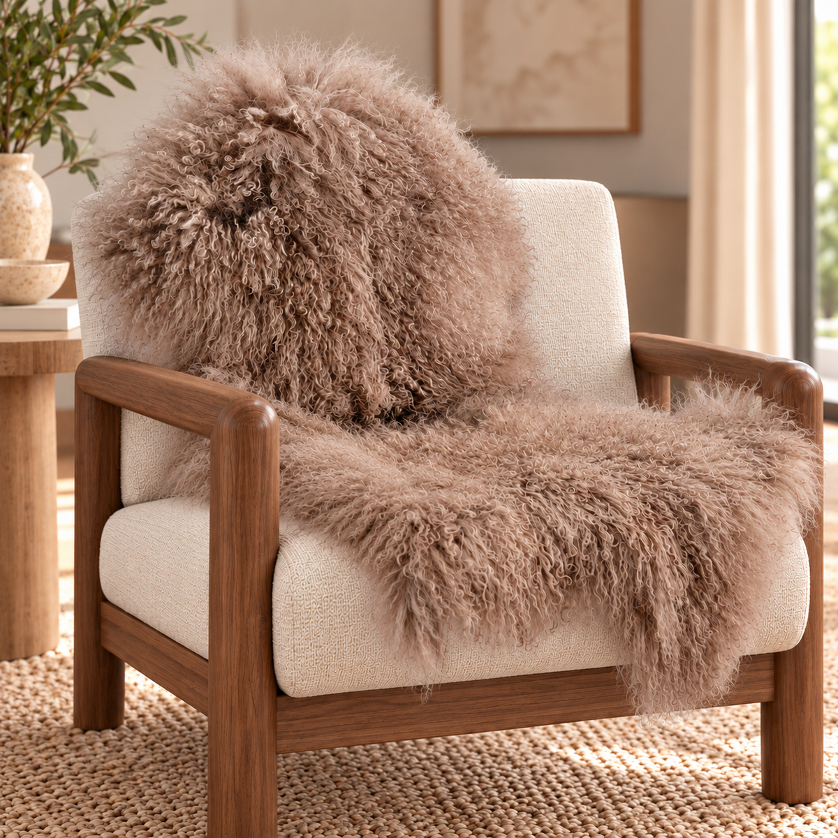Mongolian/Tibetan Lamb Fur Pelt