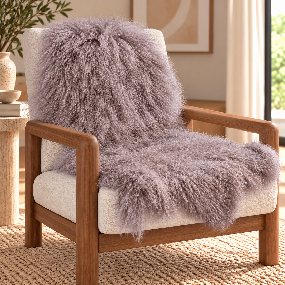 Mongolian/Tibetan Lamb Fur Pelt