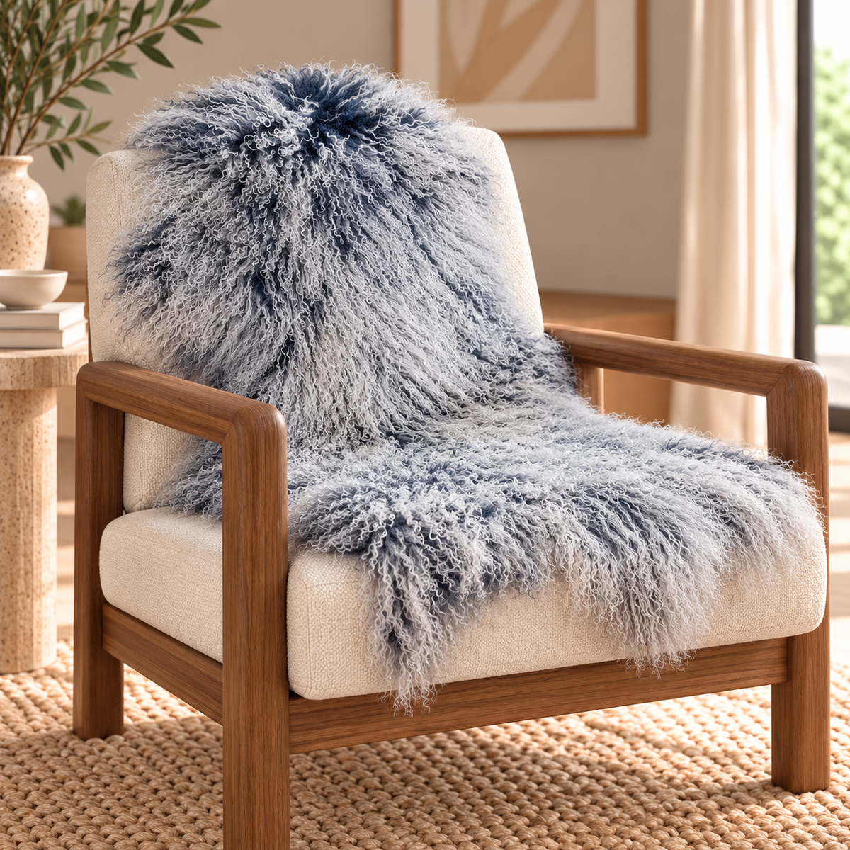 Mongolian/Tibetan Lamb Fur Pelt