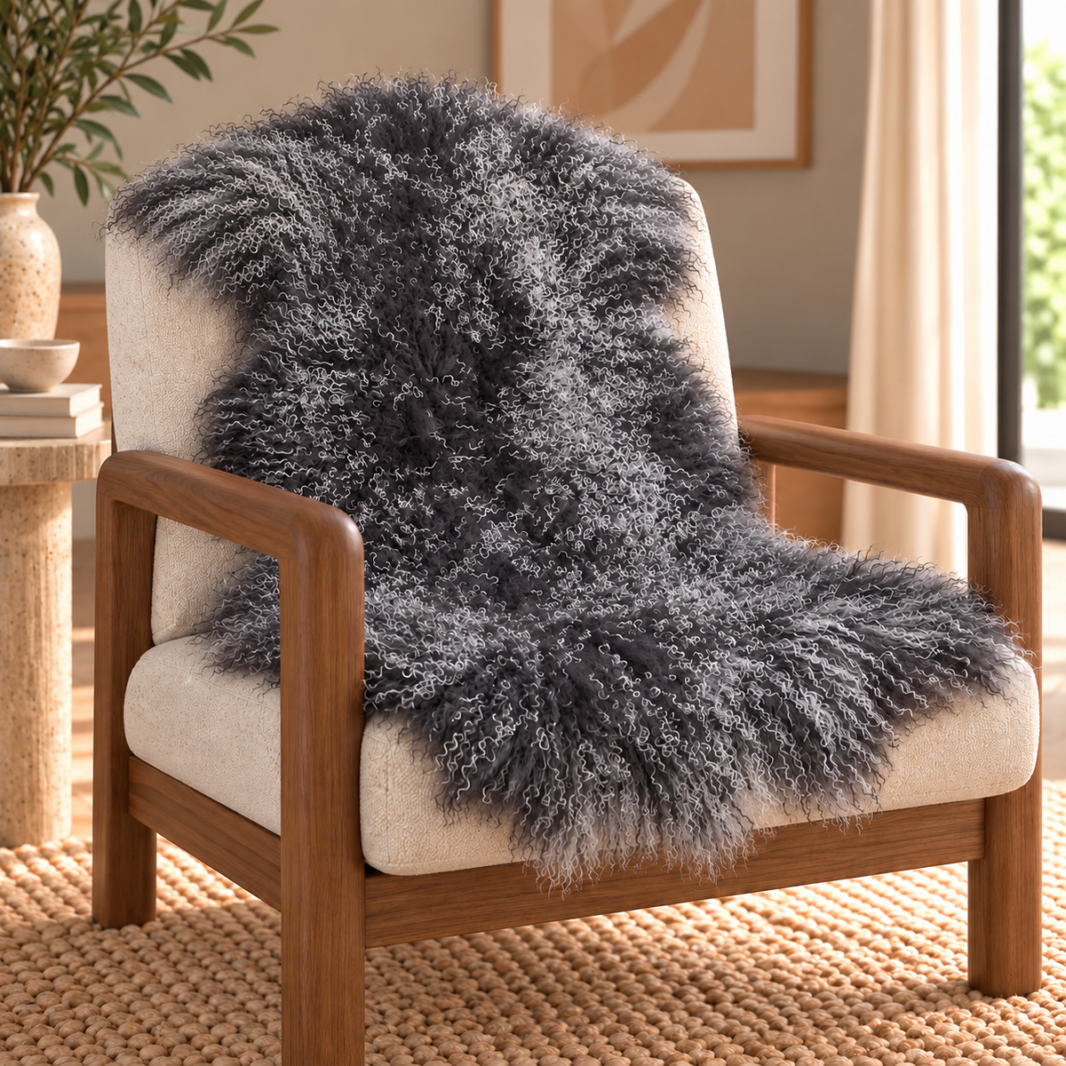 Mongolian/Tibetan Lamb Fur Pelt