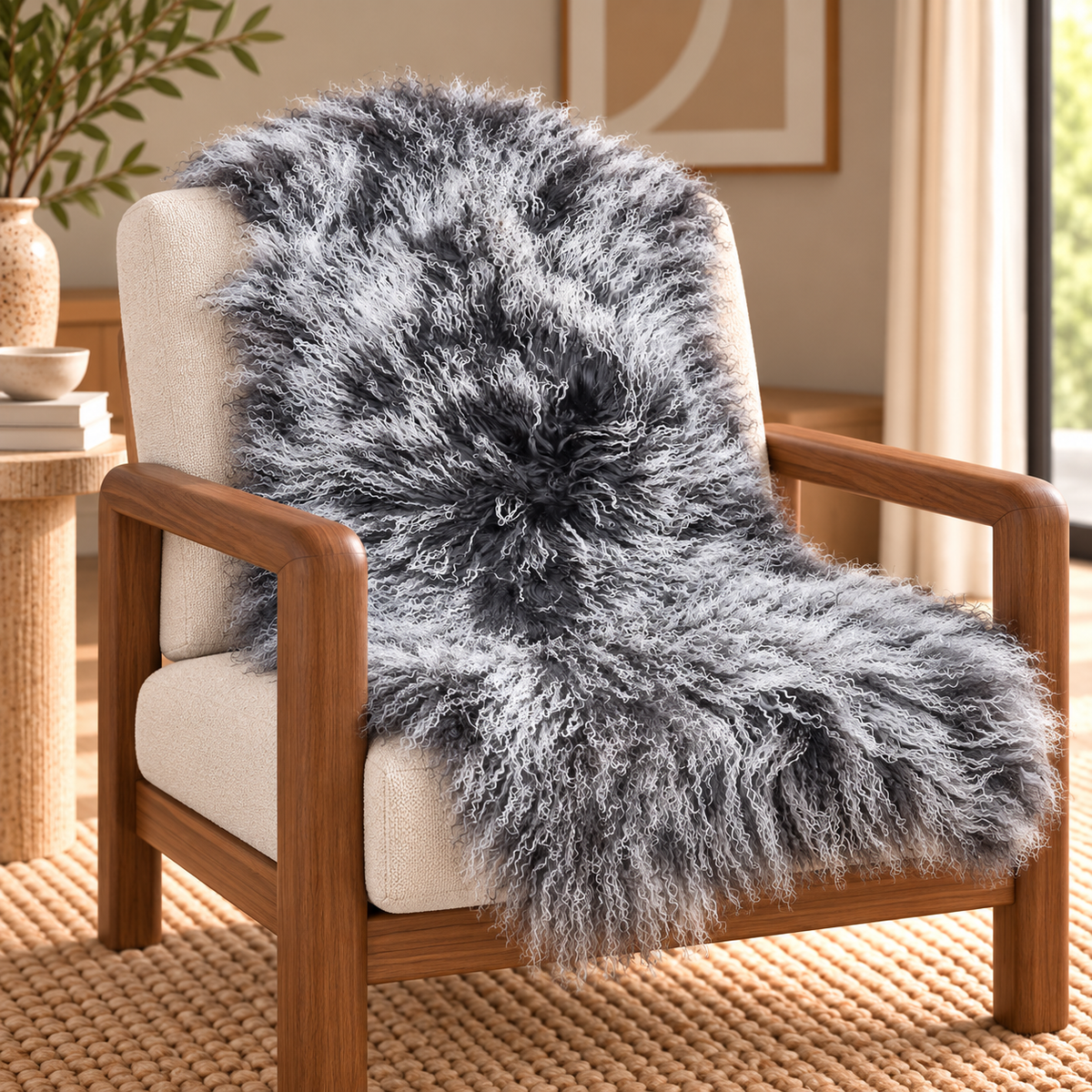Mongolian/Tibetan Lamb Fur Pelt