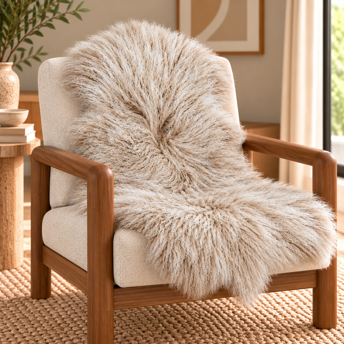 Mongolian/Tibetan Lamb Fur Pelt
