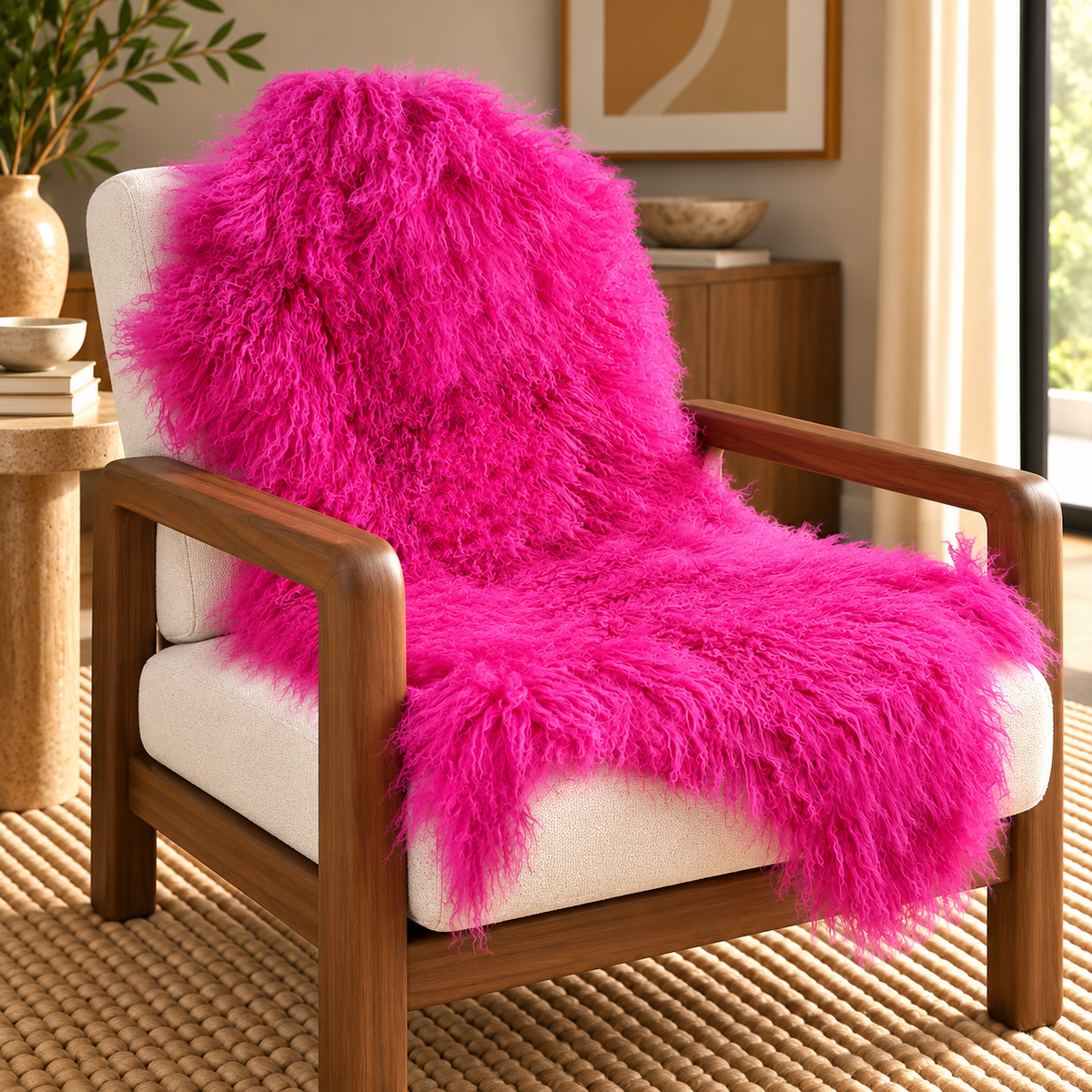Mongolian/Tibetan Lamb Fur Pelt