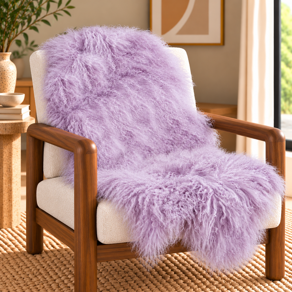 Mongolian/Tibetan Lamb Fur Pelt