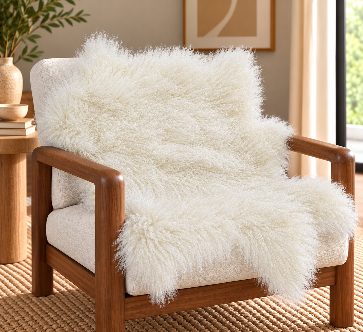 Mongolian/Tibetan Lamb Fur Pelt