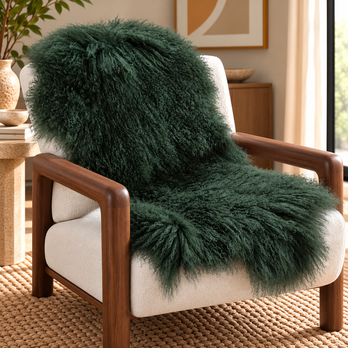 Mongolian/Tibetan Lamb Fur Pelt