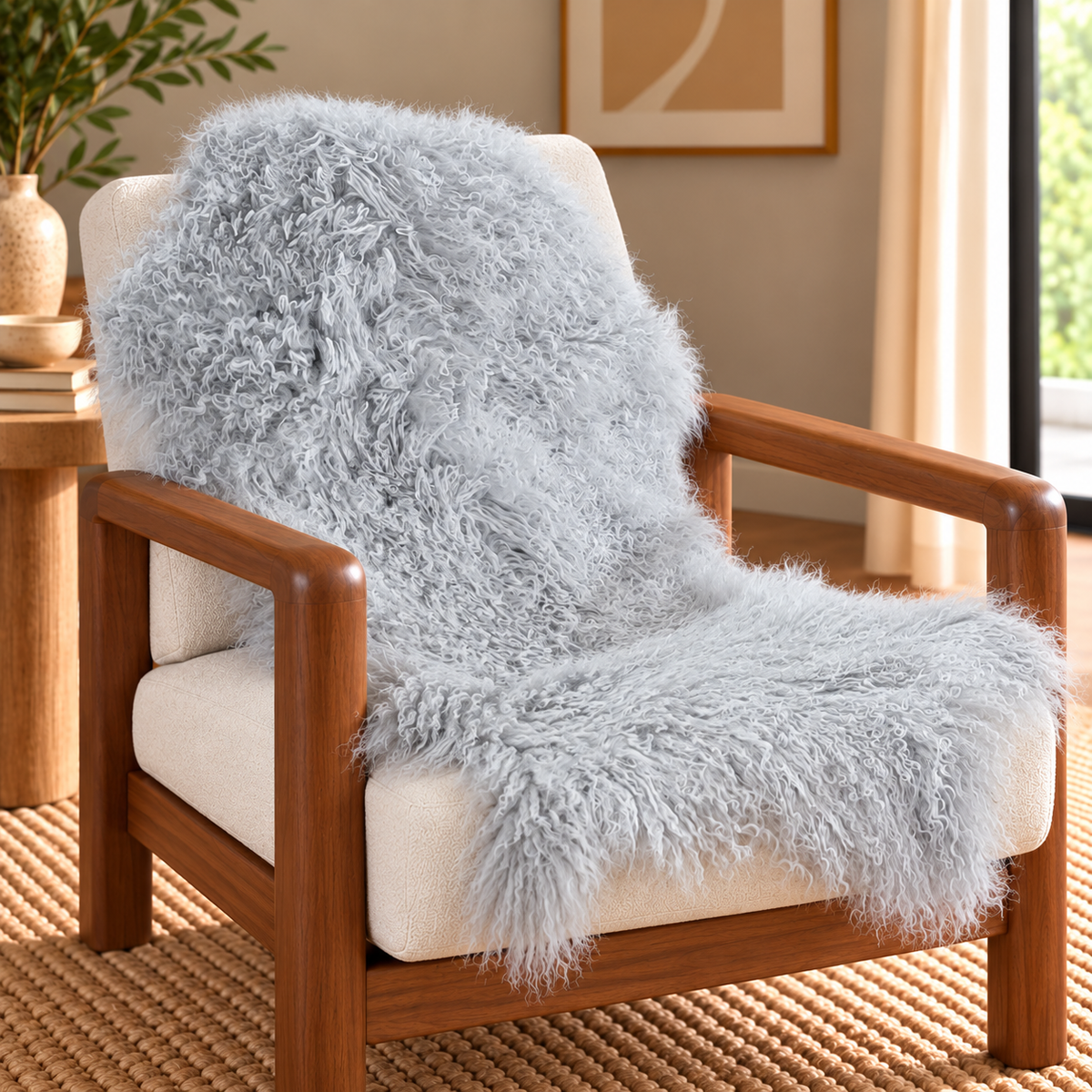 Mongolian/Tibetan Lamb Fur Pelt