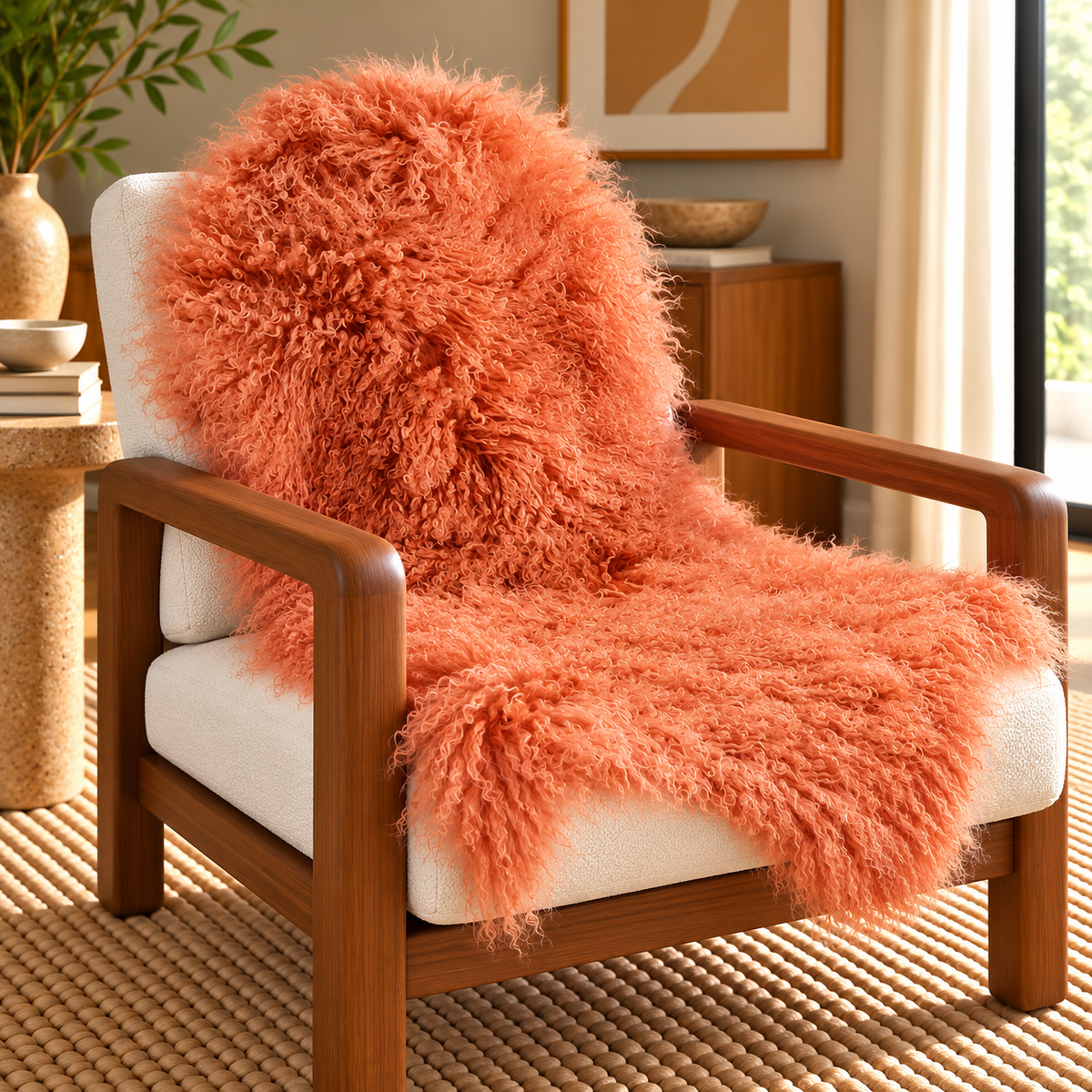 Mongolian/Tibetan Lamb Fur Pelt