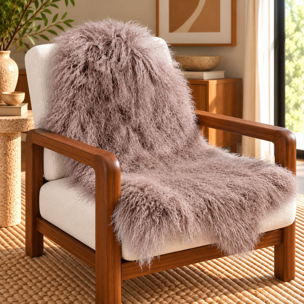 Mongolian/Tibetan Lamb Fur Pelt
