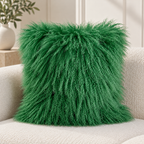 Mongolian/Tibetan Lamb Fur Pillow – 24″ × 24″ – Double-Sided