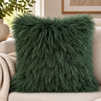 Mongolian/Tibetan Lamb Fur Pillow – 24″ × 24″ – Double-Sided