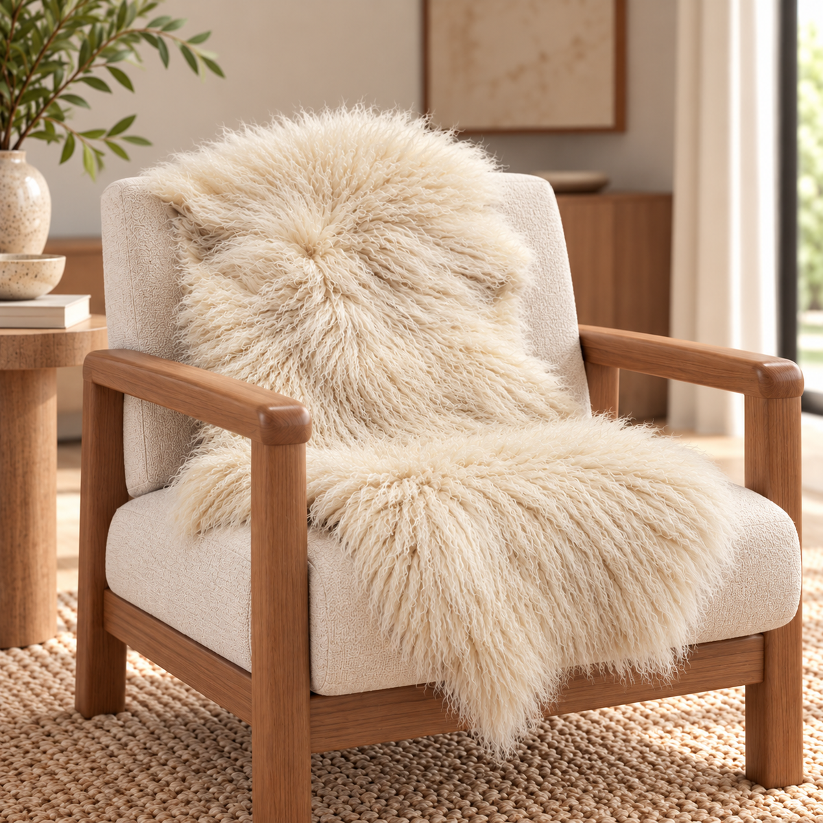 Mongolian/Tibetan Lamb Fur Pelt