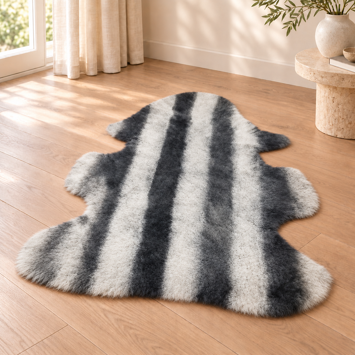 Australian Sheepskin Shearling Pelt - Stripe Design
