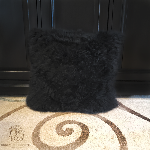 Cashmere Pillow Ultra Soft Silky Single Sided — Black
