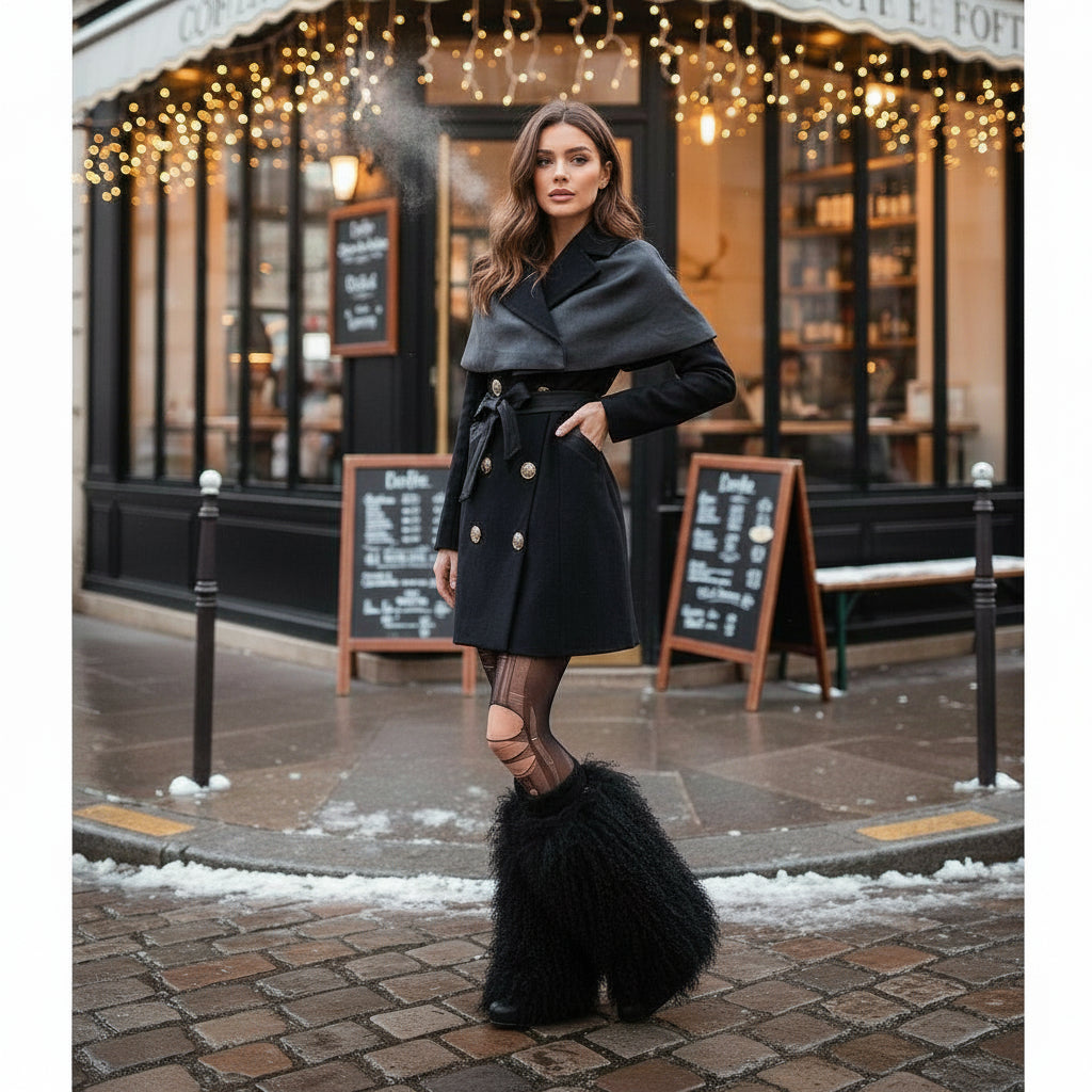 Mongolian Lamb Fur Leg Warmers & Boot Covers