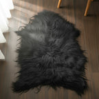 Long Straight Goat Pelt — Black