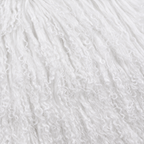 Bleached white Mongolian/Tibetan Lamb Fur Sheepskin Plate - 2' × 2'