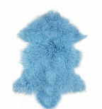 Mongolian/Tibetan Lamb Fur Pelt - Placid Blue