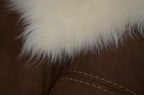 Cashmere Goat Fur Pelt shaped Over Size Rug Natural White closeup
