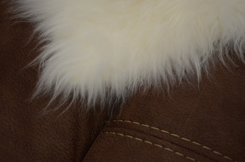 Cashmere Goat Fur Rug Natural White closeup