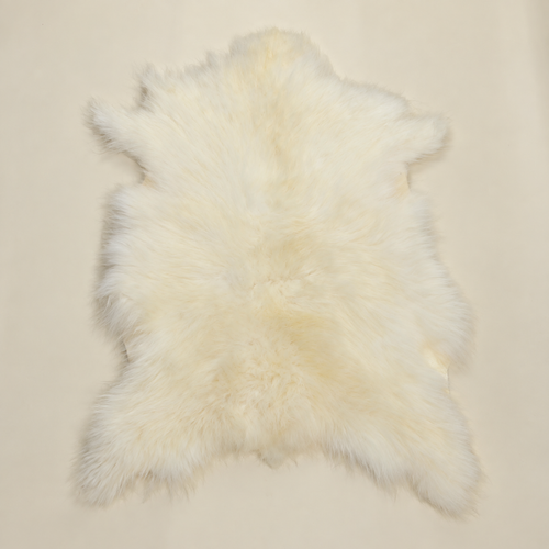 White Cashmere Goat Fur Pelt