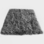Tibetan Mongolian Lamb Fur Rug - 4' x 6' — Charcoal