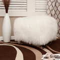 Mongolian Lamb Fur Chromed Steel Tube Legs