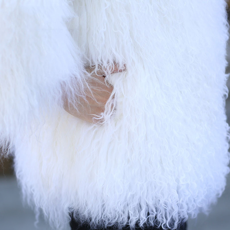 Tibetan Mongolian Lamb Fur Coat
