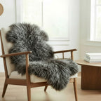 Tibetan Mongolian Lamb Fur Pelt Sheepskin — Frosted Brown