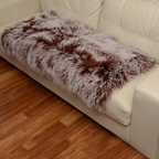 Tibetan Mongolian Lamb Fur Throw 2' x 4' — Frosted Mocha