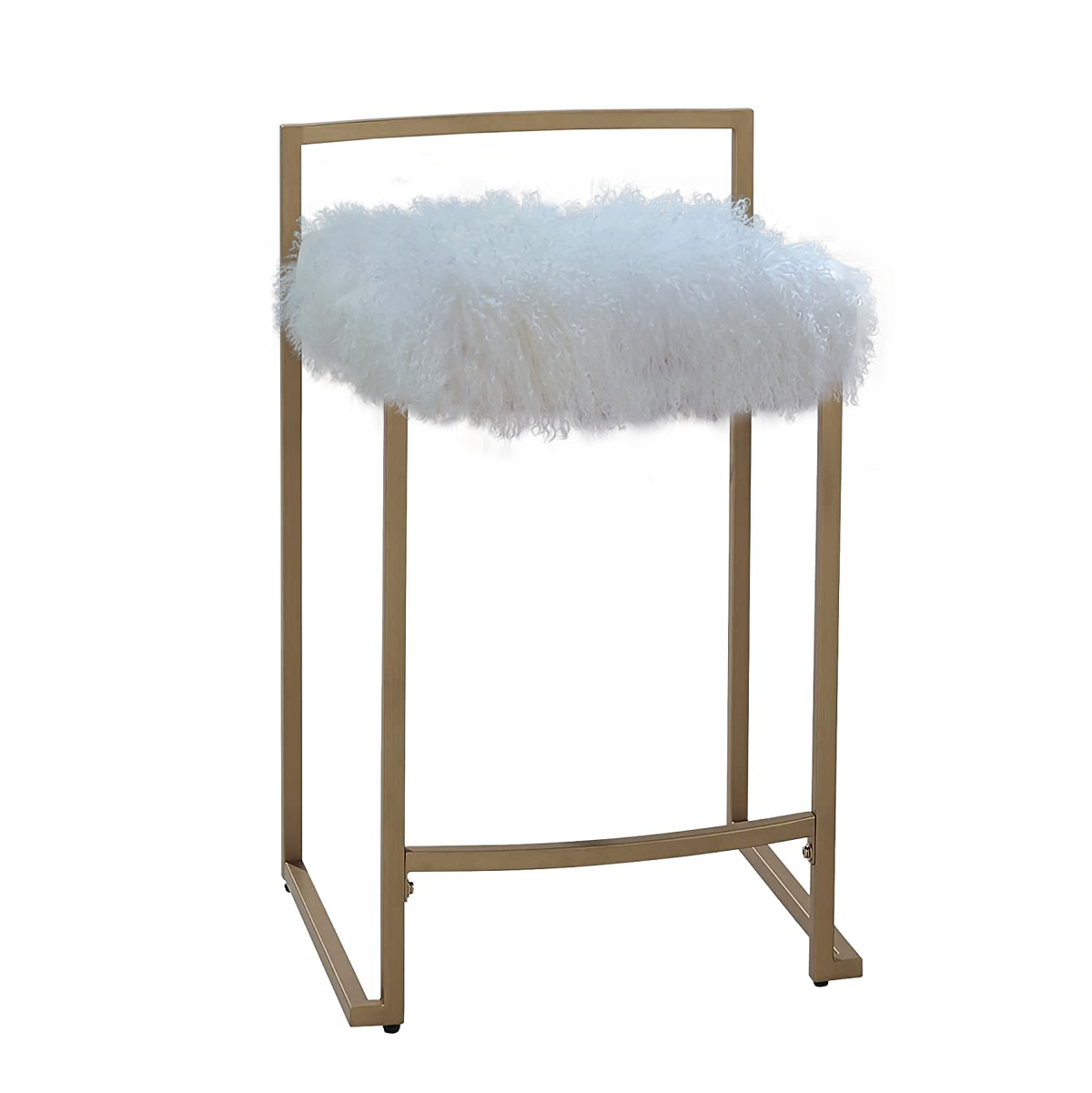Tibetan Mongolian Lamb Fur Sheepskin Barstool