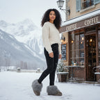 Genuine Mongolian Lamb Fur Sheepskin grey
