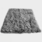 Tibetan Mongolian Lamb Fur Rug - 4' x 6' — Grey