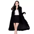 36" Tibetan Mongolian Lamb Fur Vest — Black