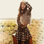 14" Cropped Tibetan Mongolian Lamb Fur Vest