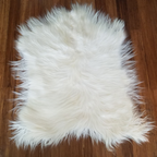Straight Goat Pelt White