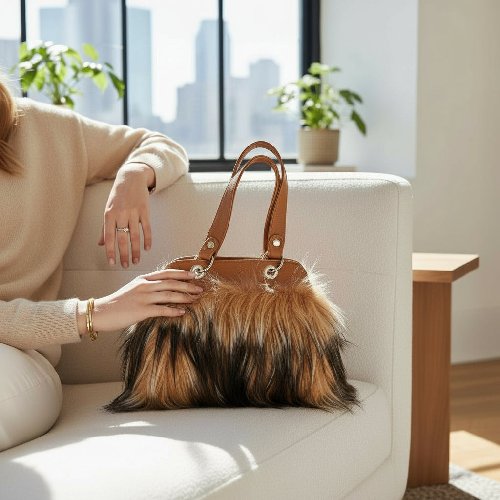 Real Goat Fur Purse – Natural Fur Shoulder Bag