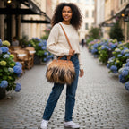 Real Goat Fur Purse – Natural Fur Shoulder Bag