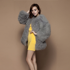 Mongolian Lamb Fur Grey