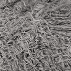 Grey Mongolian/Tibetan Lamb Fur Sheepskin Plate - 2' × 2'